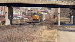 CSX 3148 leads M217 on 2 track.